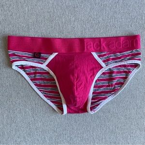 Jack Adam’s Men’s Pink Stripe Briefs Medium